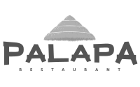 Palapa Palapa Caribbean resort brand logo — tropical hospitality and beach tourism client